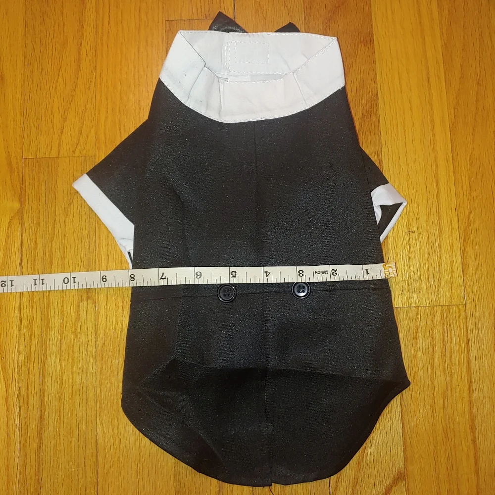 LARGE Pet dog Tuxedo 1-Piece Formal Outfit Black Tie Affair Wedding